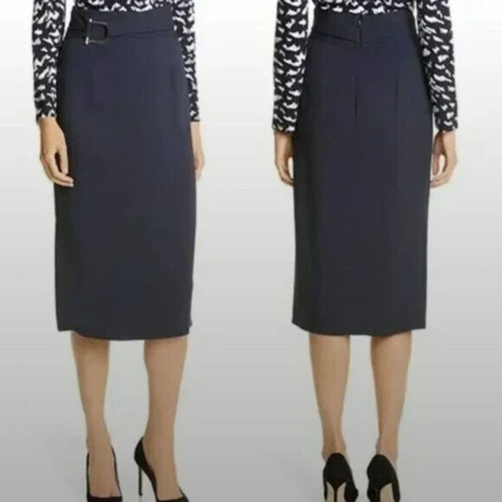 Boss Hugo Boss Verinala Belt Detail Side Slit Pencil Skirt‎ Size 8